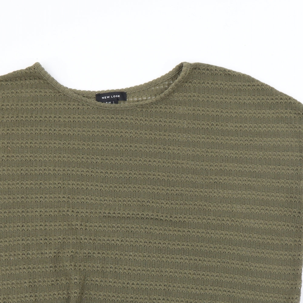 Womens UK Size L New Look Green Pullover Jumper