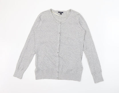 Womens UK Size M Kiabi Grey Cardigan Jumper
