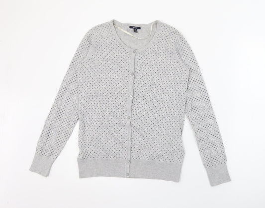 Womens UK Size M Kiabi Grey Cardigan Jumper