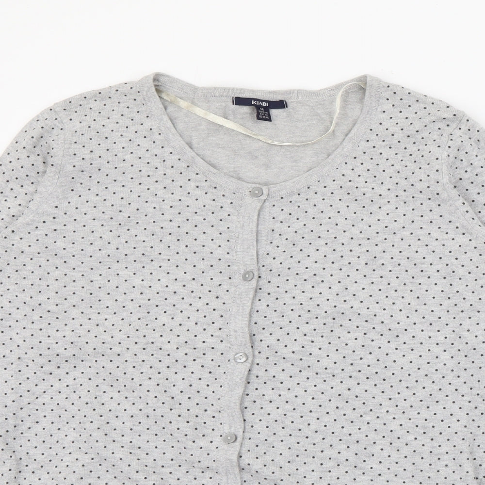 Womens UK Size M Kiabi Grey Cardigan Jumper