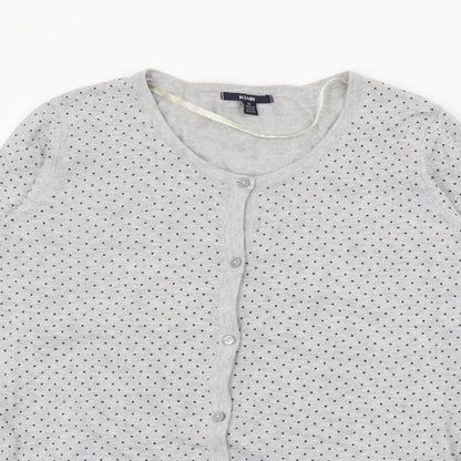 Womens UK Size M Kiabi Grey Cardigan Jumper
