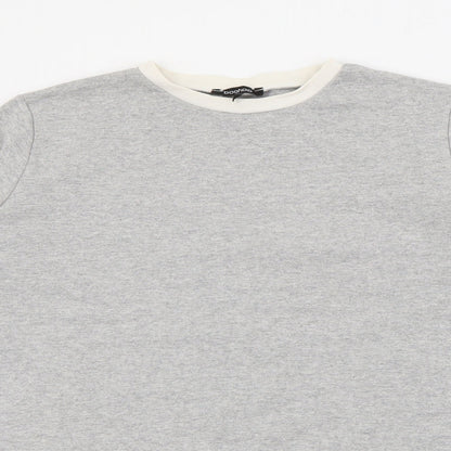 Boohoo Womens Grey  Cotton Pullover Sweatshirt Size M