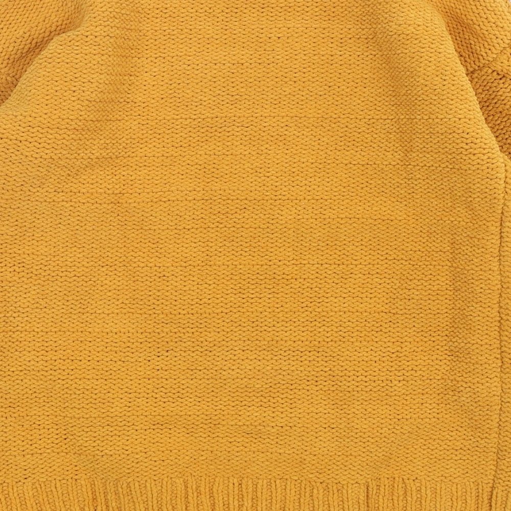 Primark Womens Yellow Round Neck  Polyester Pullover Jumper Size 4