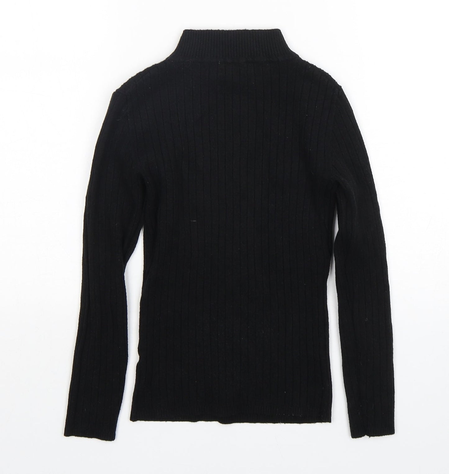 Primark Womens Black Mock Neck  Viscose Pullover Jumper Size 6