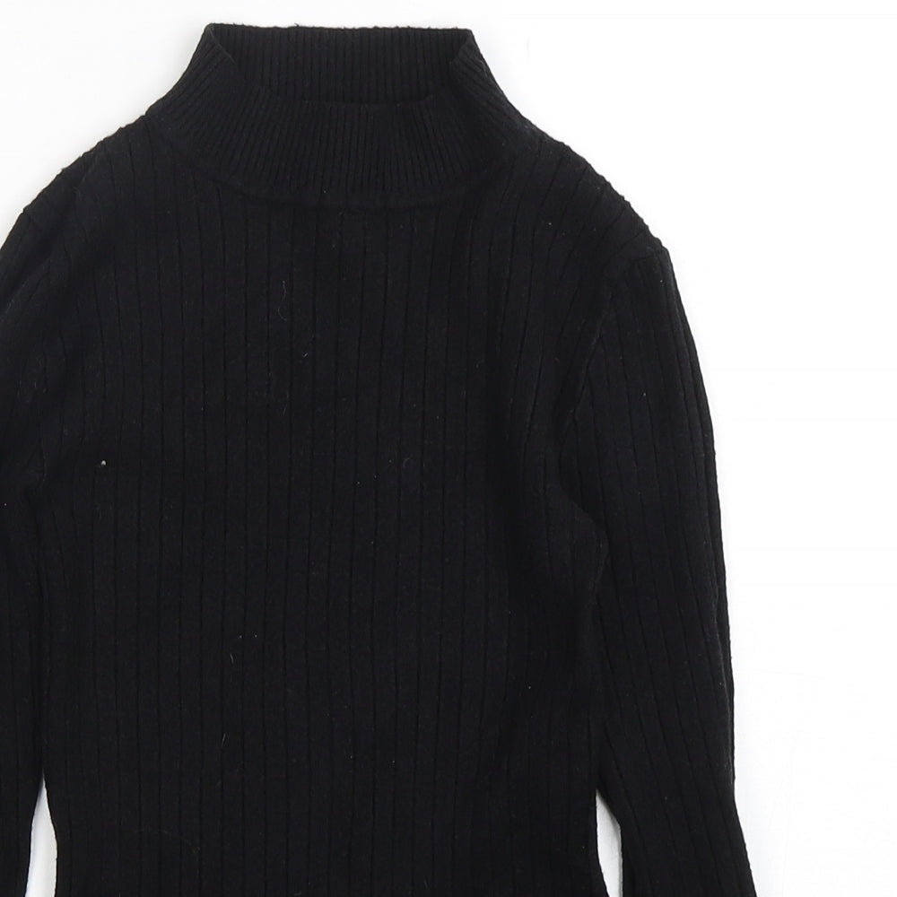 Primark Womens Black Mock Neck  Viscose Pullover Jumper Size 6