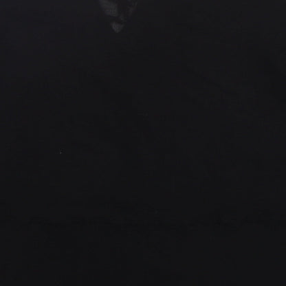 George Womens Black  Polyester Basic Blouse Size M V-Neck