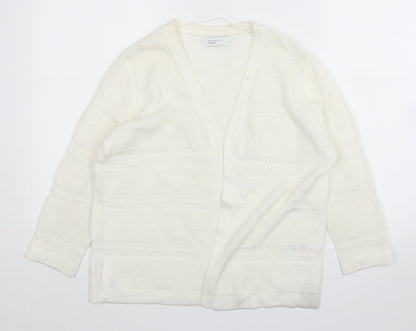 Womens UK Size 12 Papaya Ivory Cardigan Jumper