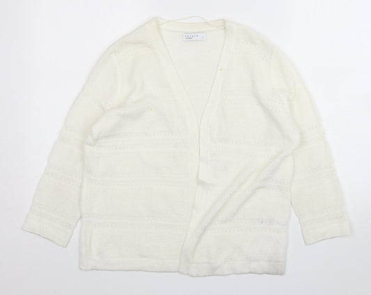 Womens UK Size 12 Papaya Ivory Cardigan Jumper
