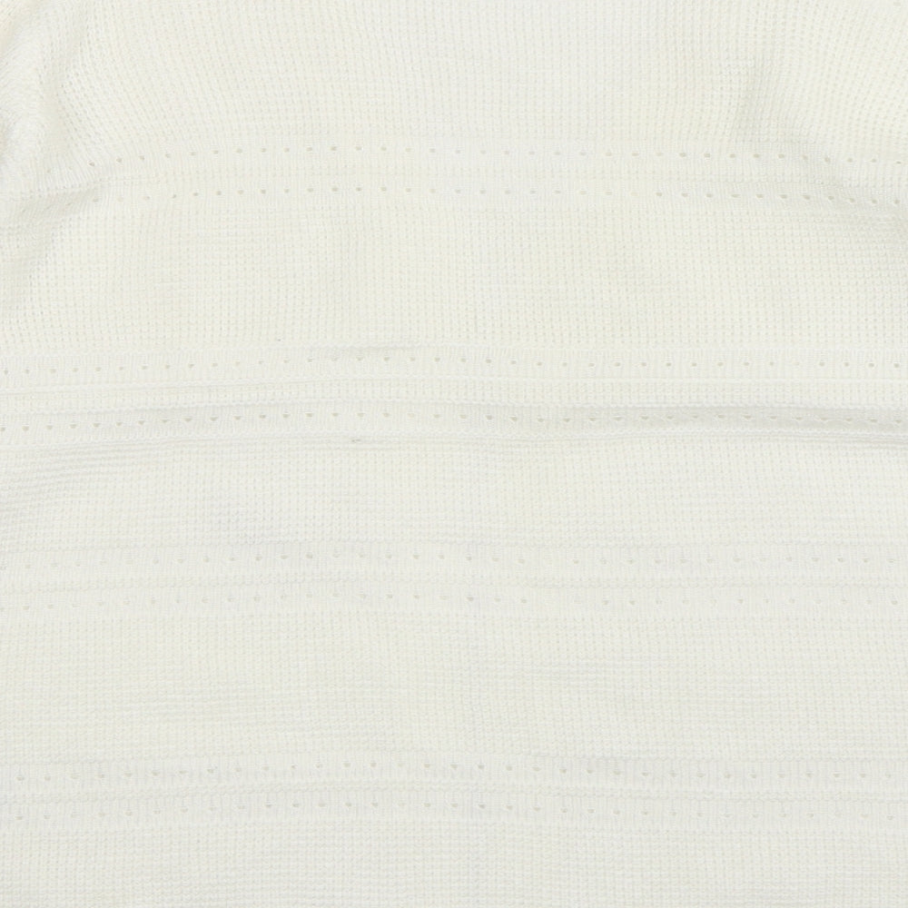 Womens UK Size 12 Papaya Ivory Cardigan Jumper