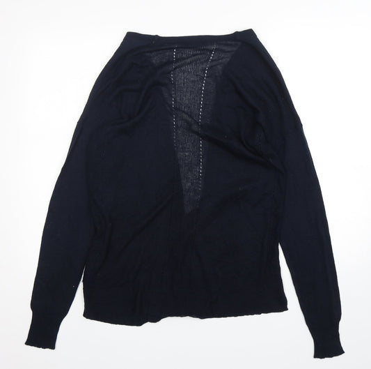 Avenue Womens Blue V-Neck  Polyester Cape Jumper Size 10