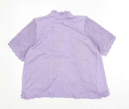 Womens UK Size M Insight Purple Cardigan Jumper