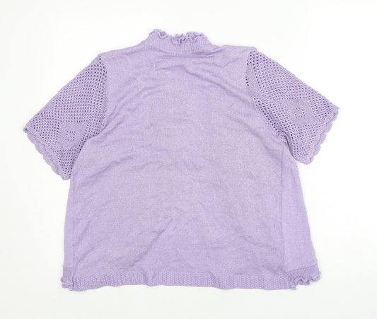 Womens UK Size M Insight Purple Cardigan Jumper