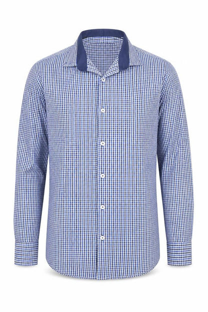 Mens UK Size M Daniel Rosso Blue  Button-Up Long Sleeve Casual Shirt