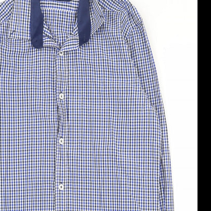 Mens UK Size M Daniel Rosso Blue  Button-Up Long Sleeve Casual Shirt