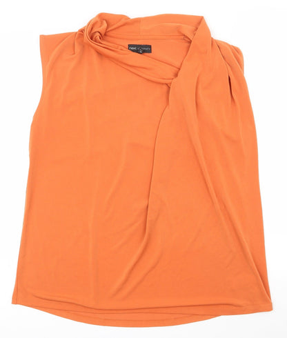 Womens UK Size 10 NEXT Orange Basic Tank