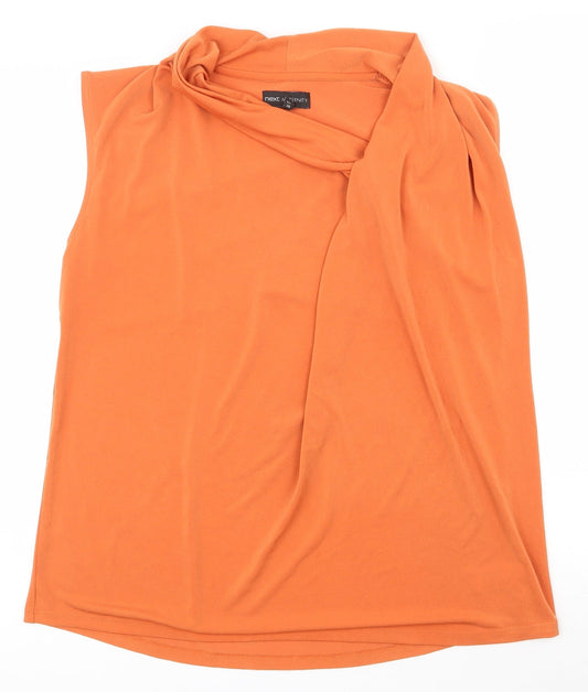 Womens UK Size 10 NEXT Orange Basic Tank