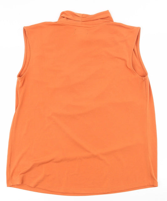 Womens UK Size 10 NEXT Orange Basic Tank