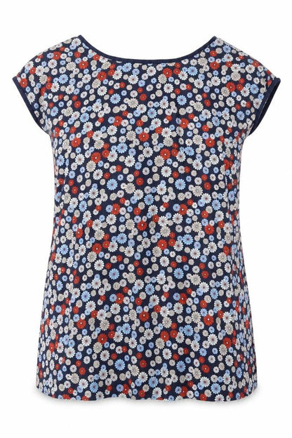 Womens UK Size 10 Red Herring Blue Basic T-Shirt