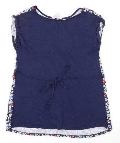 Womens UK Size 10 Red Herring Blue Basic T-Shirt