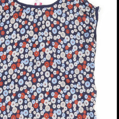 Womens UK Size 10 Red Herring Blue Basic T-Shirt