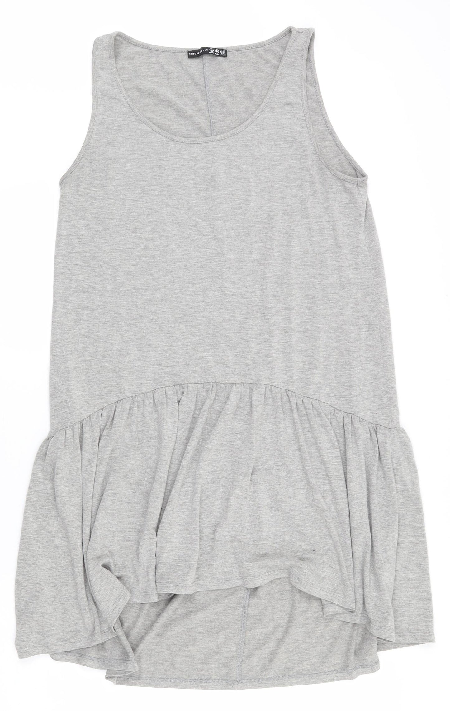 Atmosphere Womens Grey  Viscose Trapeze & Swing  Size 12  Scoop Neck Pullover