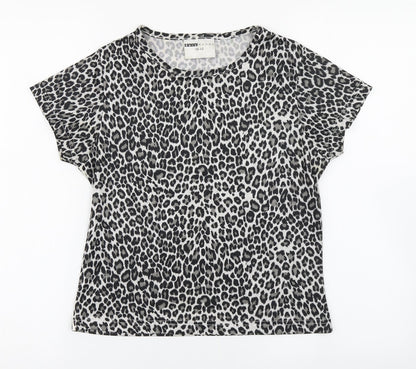 Womens UK Size 10 Sara Woman Grey Basic T-Shirt