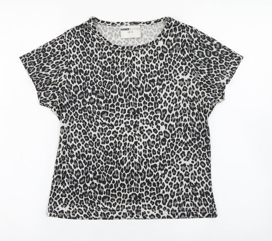 Womens UK Size 10 Sara Woman Grey Basic T-Shirt