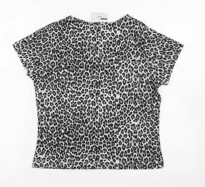 Womens UK Size 10 Sara Woman Grey Basic T-Shirt