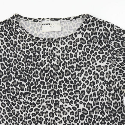Womens UK Size 10 Sara Woman Grey Basic T-Shirt