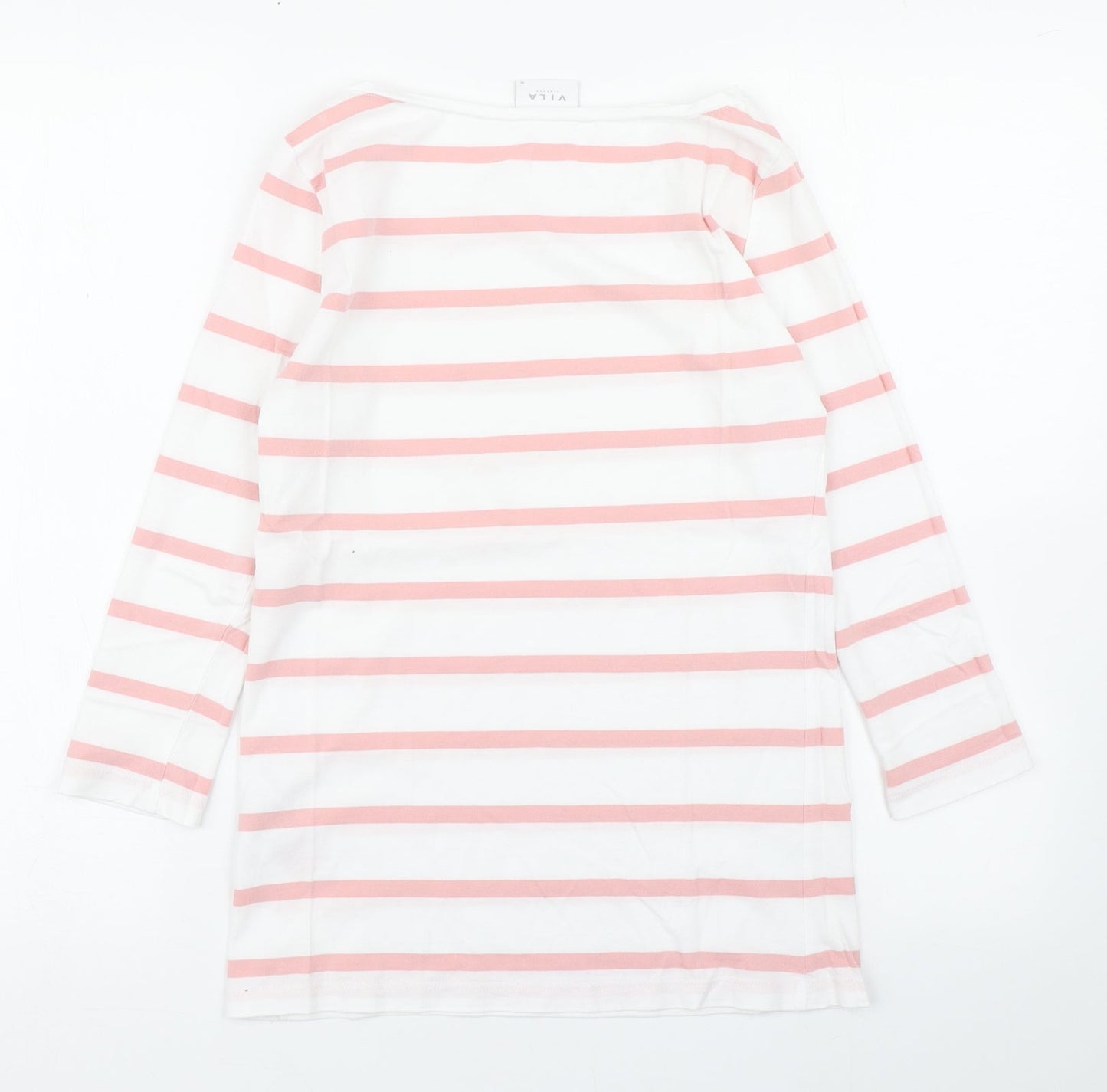 Womens UK Size M VILA White Basic T-Shirt