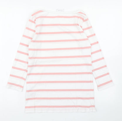 Womens UK Size M VILA White Basic T-Shirt