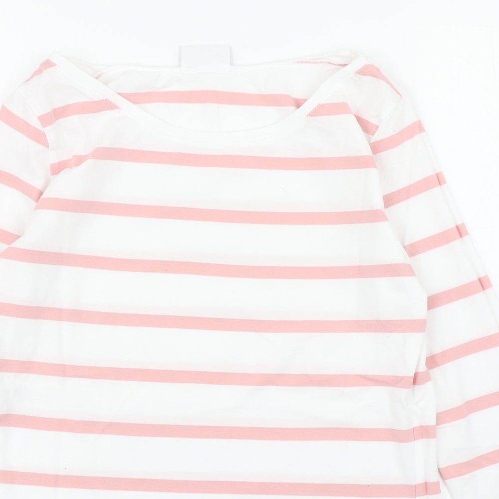 Womens UK Size M VILA White Basic T-Shirt