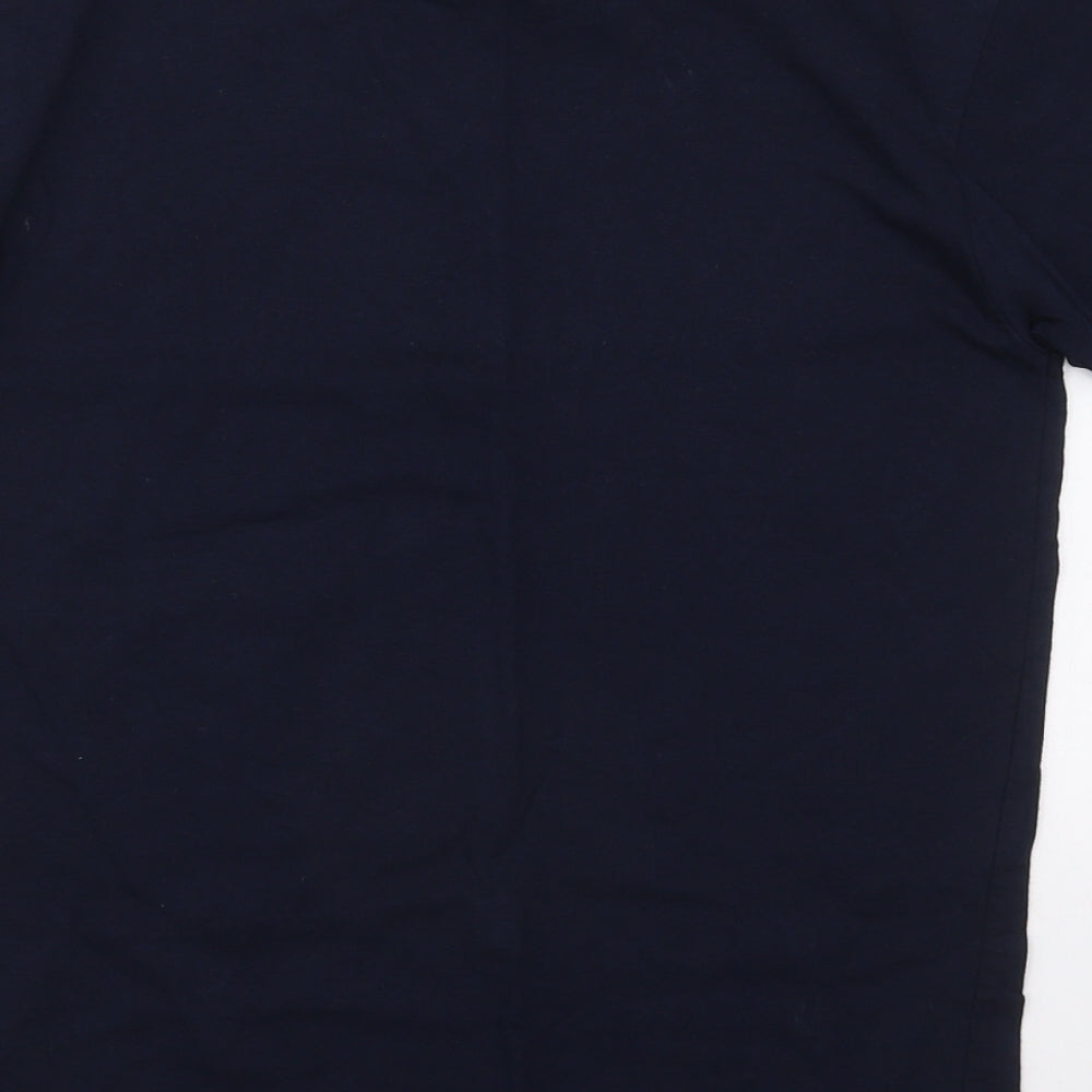 Uneek Boys Blue  Cotton Basic T-Shirt Size 11-12 Years Crew Neck Pullover - CR Hockey Academy