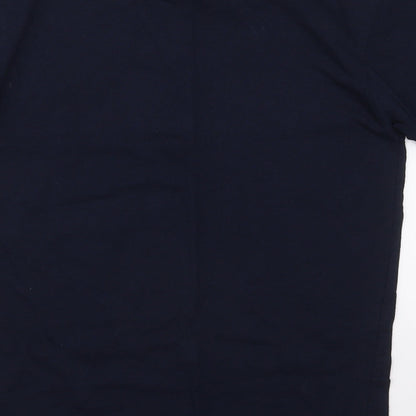 Uneek Boys Blue  Cotton Basic T-Shirt Size 11-12 Years Crew Neck Pullover - CR Hockey Academy