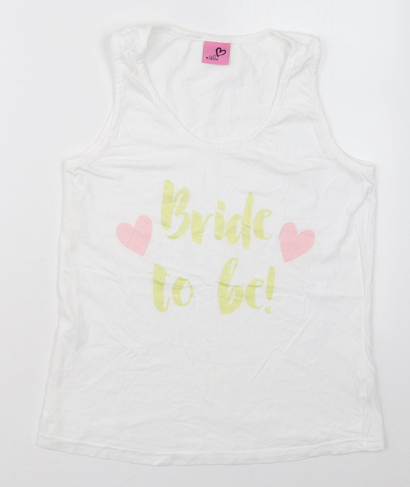 Womens UK Size M Adore White Basic Tank