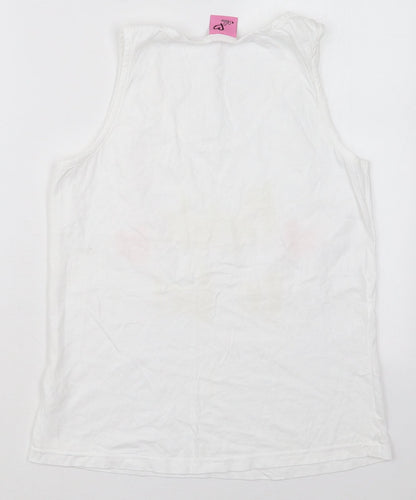 Womens UK Size M Adore White Basic Tank