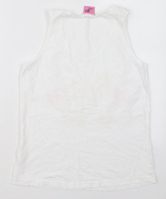 Womens UK Size M Adore White Basic Tank