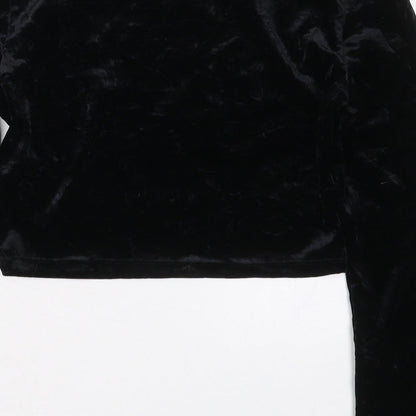 Womens UK Size M H&M Black Cropped T-Shirt