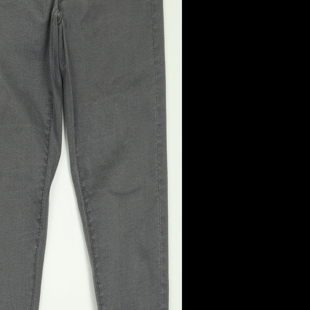 Topshop Womens Green  Cotton Skinny Jeans Size 30 in L30 in Regular Button