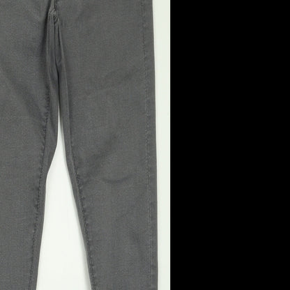 Topshop Womens Green  Cotton Skinny Jeans Size 30 in L30 in Regular Button