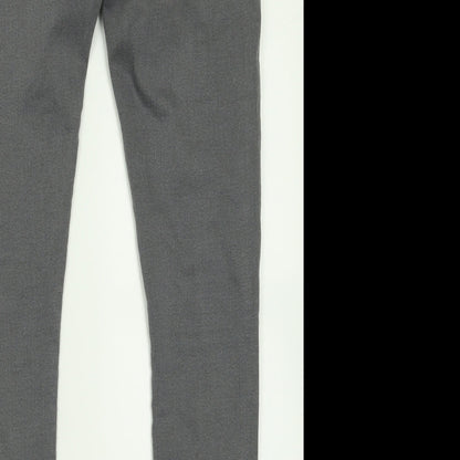 Topshop Womens Green  Cotton Skinny Jeans Size 30 in L30 in Regular Button