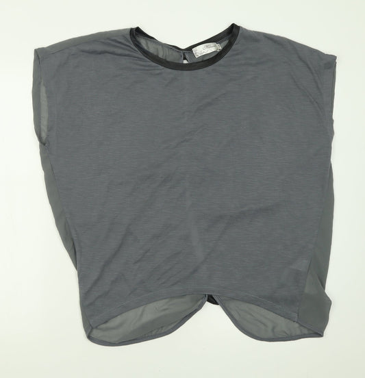 Womens UK Size S New Look Grey Basic T-Shirt