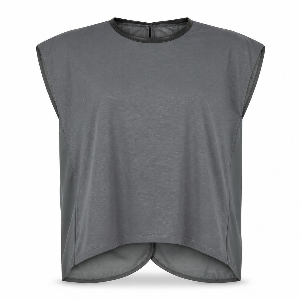 Womens UK Size S New Look Grey Basic T-Shirt