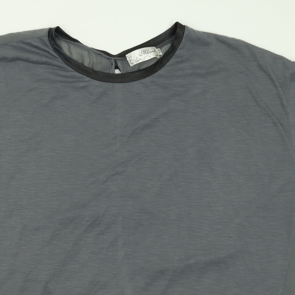 Womens UK Size S New Look Grey Basic T-Shirt
