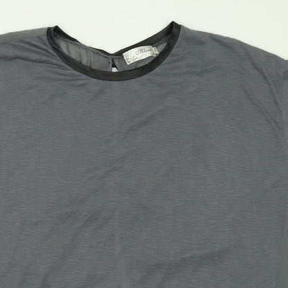 Womens UK Size S New Look Grey Basic T-Shirt