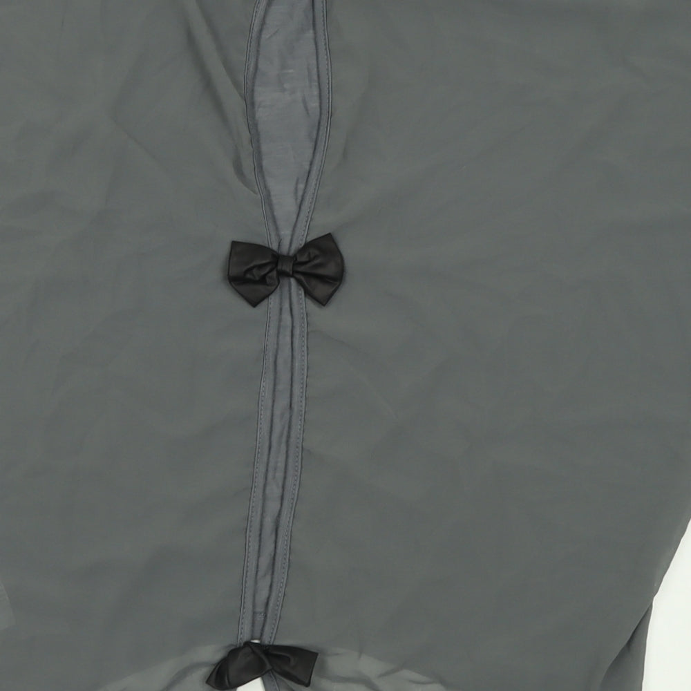 Womens UK Size S New Look Grey Basic T-Shirt