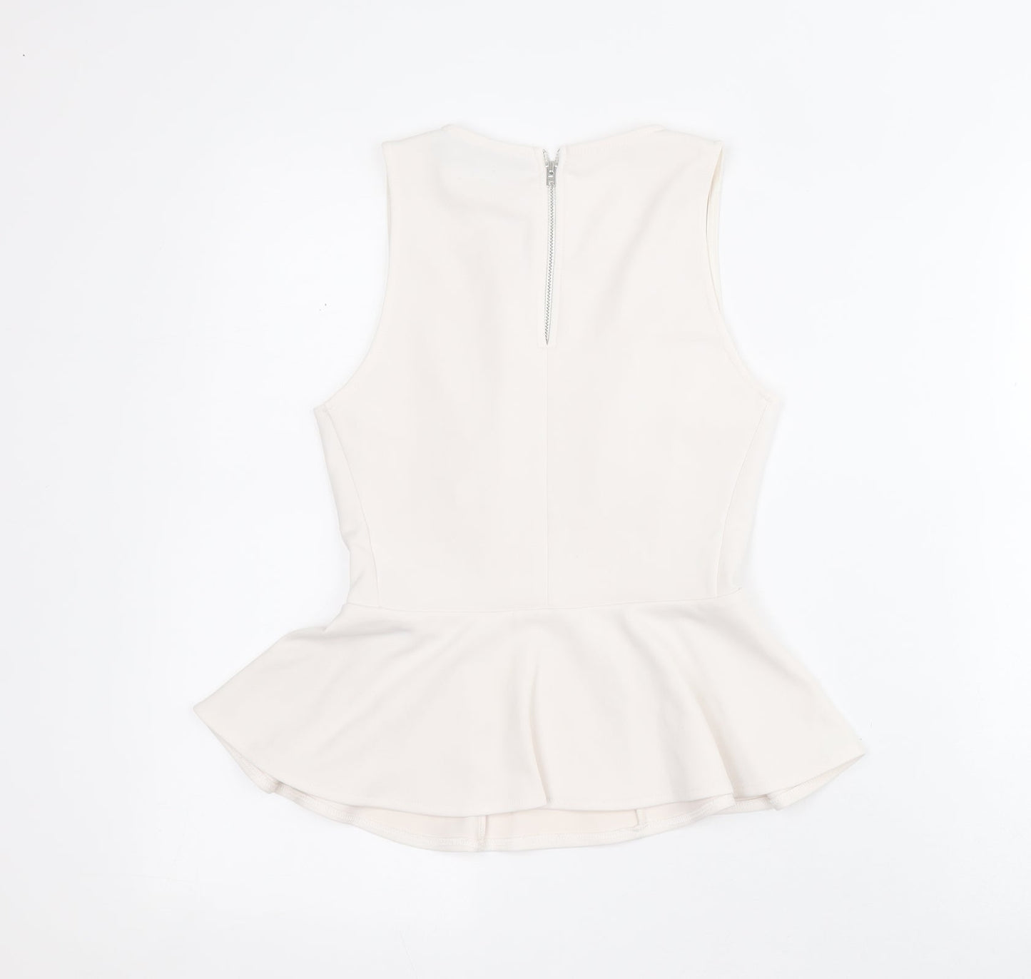 Womens UK Size 6 Topshop White Basic Blouse