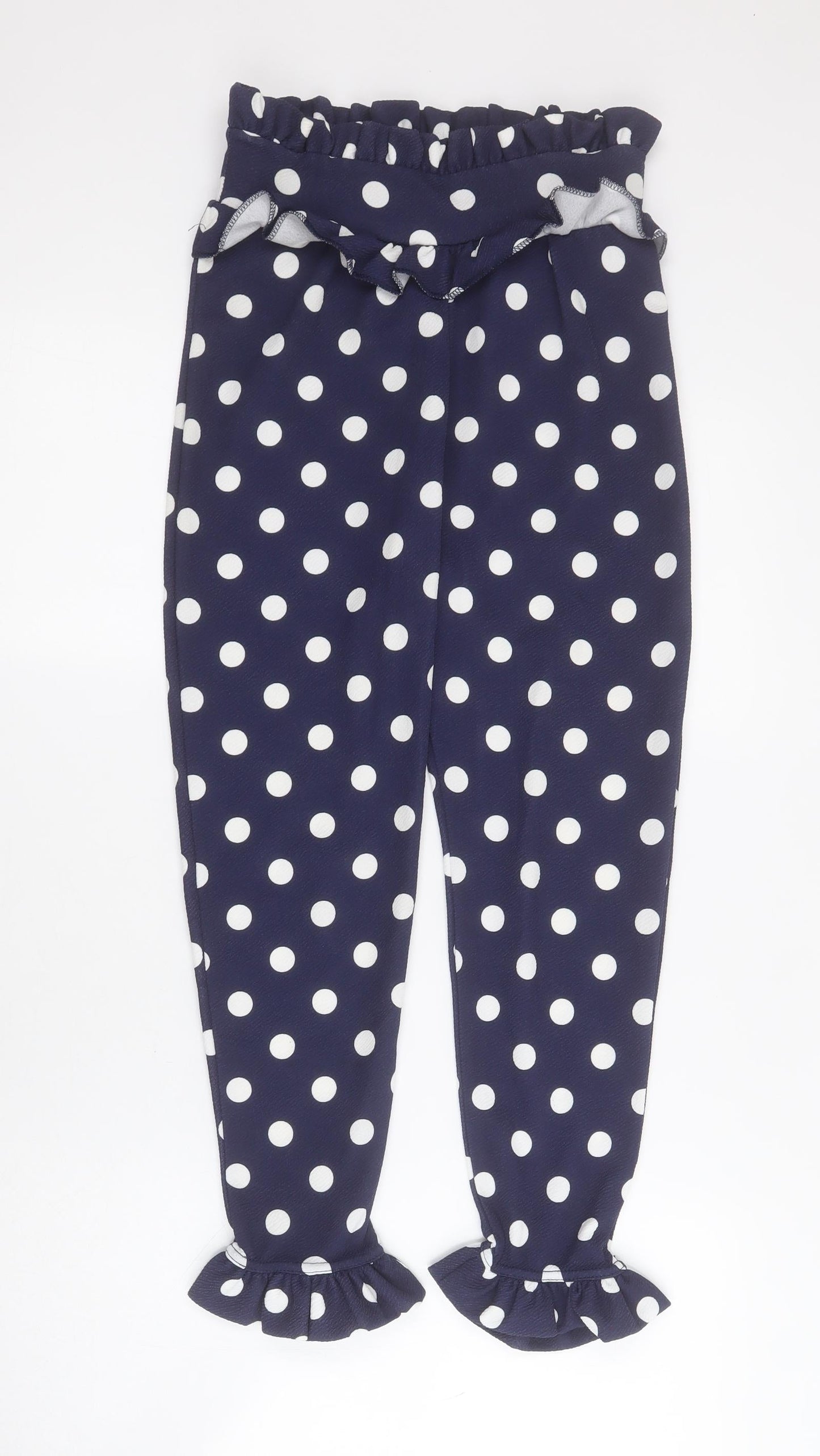 Womens UK Size 6 PRETTYLITTLETHING Regular Fit Cropped Blue Trousers