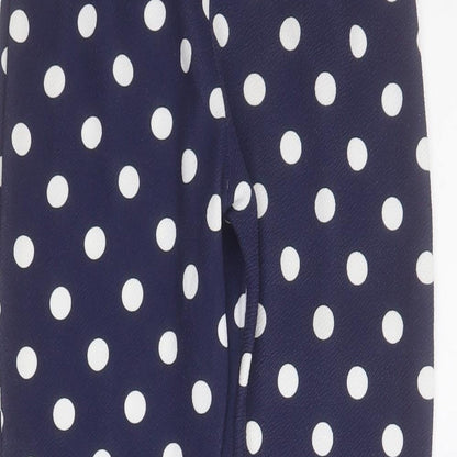 Womens UK Size 6 PRETTYLITTLETHING Regular Fit Cropped Blue Trousers