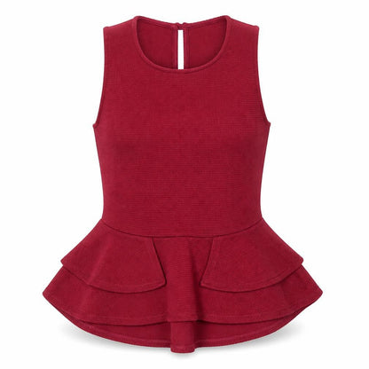 Womens UK Size 4 Miss Selfridge Red Basic Blouse